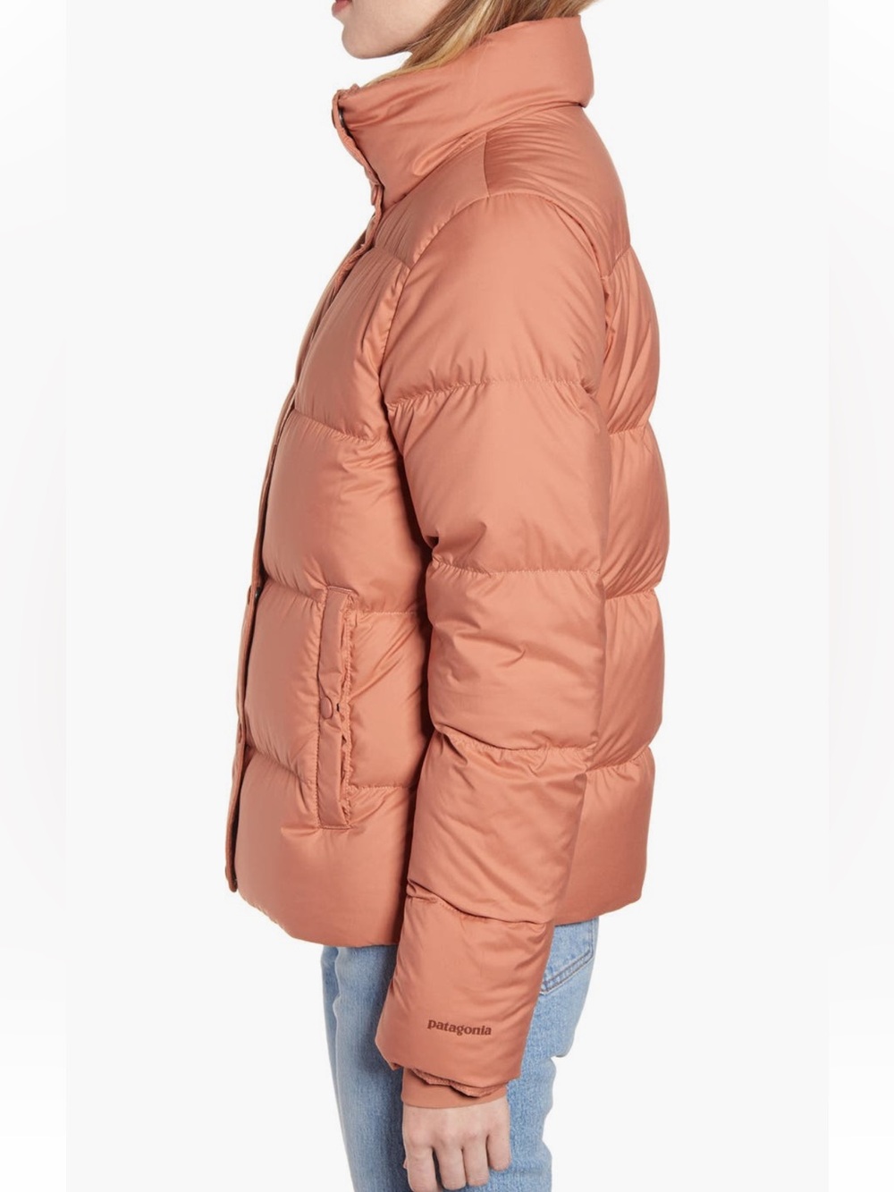 Patagonia Silent Down Jacket Women's Orange Puffer 700 Down Jacket Size XS EUC